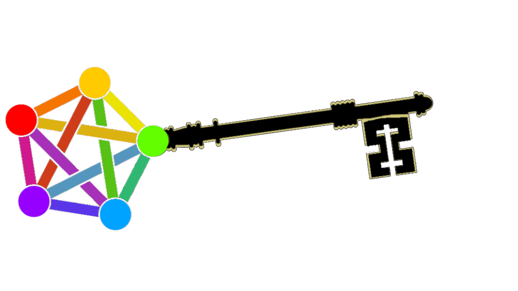 A key made of the Fediverse Logo